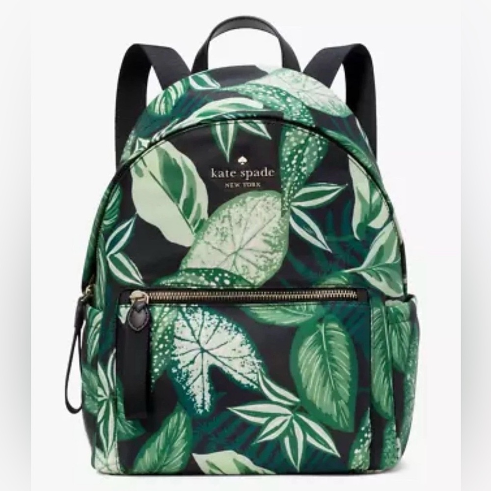 Kate Spade Fern Foliage Medium Backpack NWT